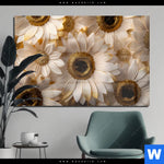 Acrylglasbild Goldene Bluetenpracht Querformat Produktvorschau mit dem Bild Goldene Blütenpracht im Format Querformat.