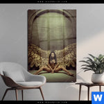 Acrylglasbild Goldene Fluegel Hochformat Produktvorschau mit dem Bild Goldene Flügel im Format Hochformat.