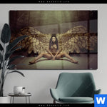 Acrylglasbild Goldene Fluegel Querformat Produktvorschau mit dem Bild Goldene Flügel im Format Querformat.