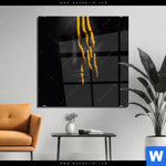 Acrylglasbild Goldene Traenen Quadrat Produktvorschau mit dem Bild Goldene Tränen im Format Quadrat.