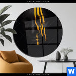 Acrylglasbild Goldene Traenen Rund Produktvorschau mit dem Bild Goldene Tränen im Format Rund.