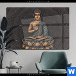 Acrylglasbild Goldener Buddha Querformat Produktvorschau mit dem Bild Goldener Buddha im Format Querformat.