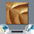 Acrylglasbild Goldenes Blatt Quadrat Materialbild