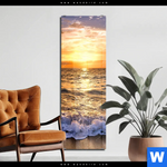 Acrylglasbild Goldenes Licht Am Meer Schmal Produktvorschau mit dem Bild Goldenes Licht am Meer im Format Schmal.