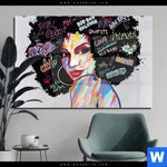 Acrylglasbild Graffiti Afro No 1 Querformat Produktvorschau mit dem Bild Graffiti Afro No.1 im Format Querformat.