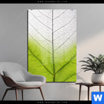 Acrylglasbild Gruenes Blatt Hochformat Produktvorschau mit dem Bild Grünes Blatt im Format Hochformat.