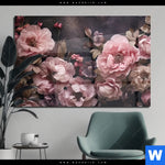 Acrylglasbild Hellrosa Blumen Querformat Produktvorschau mit dem Bild Hellrosa Blumen im Format Querformat.