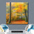 Acrylglasbild Herbstfarben Im Nebligen Wald Quadrat Materialbild