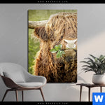 Acrylglasbild Hochland Rind Mit Nasenring Hochformat Produktvorschau mit dem Bild Hochland-Rind mit Nasenring im Format Hochformat.