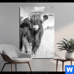 Acrylglasbild Hochlandkuh Auf Einer Wiese Hochformat Produktvorschau mit dem Bild Hochlandkuh auf einer Wiese im Format Hochformat.