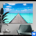 Acrylglasbild Hoelzernes Pier Querformat Produktvorschau mit dem Bild Hölzernes Pier im Format Querformat.