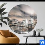 Acrylglasbild Innenstadt Von Manhattan Rund Produktvorschau mit dem Bild Innenstadt von Manhattan im Format Rund.