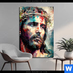 Acrylglasbild Jesus Christus Mit Dornenkrone Hochformat Produktvorschau mit dem Bild Jesus Christus mit Dornenkrone im Format Hochformat.