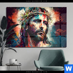 Acrylglasbild Jesus Christus Mit Dornenkrone Querformat Produktvorschau mit dem Bild Jesus Christus mit Dornenkrone im Format Querformat.