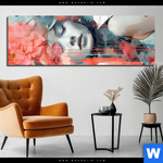 Acrylglasbild Jolanda Frau Mit Blumen Im Haar Panorama Produktvorschau mit dem Bild Jolanda - Frau mit Blumen im Haar im Format Panorama.