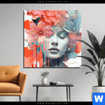 Acrylglasbild Jolanda Frau Mit Blumen Im Haar Quadrat Produktvorschau mit dem Bild Jolanda - Frau mit Blumen im Haar im Format Quadrat.