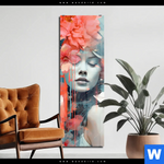 Acrylglasbild Jolanda Frau Mit Blumen Im Haar Schmal Produktvorschau mit dem Bild Jolanda - Frau mit Blumen im Haar im Format Schmal.