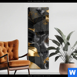 Acrylglasbild Junger Hirsch Und Goldblumen Schmal Produktvorschau mit dem Bild Junger Hirsch und Goldblumen im Format Schmal.