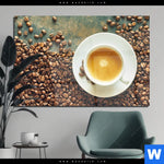 Acrylglasbild Kaffee Genuss Querformat Produktvorschau mit dem Bild Kaffee-Genuss im Format Querformat.