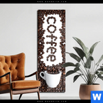 Acrylglasbild Kaffeegenuss Aus Besten Bohnen Schmal Produktvorschau mit dem Bild Kaffeegenuss aus besten Bohnen im Format Schmal.