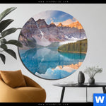 Acrylglasbild Kanadischer Bergsee Rund Produktvorschau mit dem Bild Kanadischer Bergsee im Format Rund.