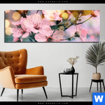Acrylglasbild Kirschblueten Im Fruehlingslicht Panorama Produktvorschau mit dem Bild Kirschblüten im Frühlingslicht im Format Panorama.