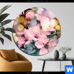 Acrylglasbild Kirschblueten Im Fruehlingslicht Rund Produktvorschau mit dem Bild Kirschblüten im Frühlingslicht im Format Rund.