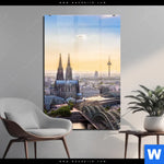 Acrylglasbild Koelner Skyline Hochformat Produktvorschau mit dem Bild Kölner Skyline im Format Hochformat.