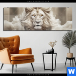 Acrylglasbild Koenig Der Tiere Panorama Produktvorschau mit dem Bild König der Tiere im Format Panorama.