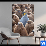 Acrylglasbild Koenigspinguine Hochformat Produktvorschau mit dem Bild Königspinguine im Format Hochformat.