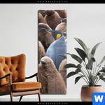 Acrylglasbild Koenigspinguine Schmal Produktvorschau mit dem Bild Königspinguine im Format Schmal.