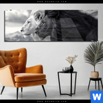 Acrylglasbild Kontrast Loewenkraft Panorama Produktvorschau mit dem Bild Kontrast Löwenkraft im Format Panorama.