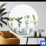 Acrylglasbild Kraeuter In Flaschen Rund Produktvorschau mit dem Bild Kräuter in Flaschen im Format Rund.