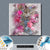 Acrylglasbild Leopard Blumen Quadrat Materialbild
