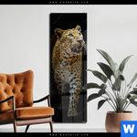 Acrylglasbild Leopard In Der Dunkelheit Schmal Produktvorschau mit dem Bild Leopard in der Dunkelheit im Format Schmal.