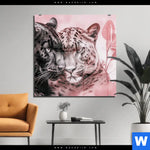 Acrylglasbild Leoparden Harmonie In Pastell Quadrat Produktvorschau mit dem Bild Leoparden - Harmonie in Pastell im Format Quadrat.