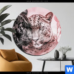Acrylglasbild Leoparden Harmonie In Pastell Rund Produktvorschau mit dem Bild Leoparden - Harmonie in Pastell im Format Rund.