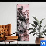 Acrylglasbild Leoparden Harmonie In Pastell Schmal Produktvorschau mit dem Bild Leoparden - Harmonie in Pastell im Format Schmal.