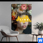 Acrylglasbild Like Florales Portraet Hochformat Produktvorschau mit dem Bild LIKE - Florales Porträt im Format Hochformat.