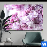 Acrylglasbild Lila Fliederblueten Querformat Produktvorschau mit dem Bild Lila Fliederblüten im Format Querformat.