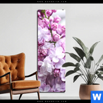 Acrylglasbild Lila Fliederblueten Schmal Produktvorschau mit dem Bild Lila Fliederblüten im Format Schmal.