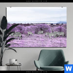 Acrylglasbild Lila Savanne Kopie Querformat Produktvorschau mit dem Bild Lila Savanne im Format Querformat.