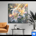 Acrylglasbild Lilien Im Morgenlicht Quadrat Produktvorschau mit dem Bild Lilien im Morgenlicht im Format Quadrat.