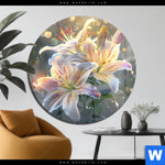 Acrylglasbild Lilien Im Morgenlicht Rund Produktvorschau mit dem Bild Lilien im Morgenlicht im Format Rund.