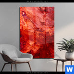 Acrylglasbild Liquid Marmor Rot Hochformat Produktvorschau mit dem Bild Liquid Marmor rot im Format Hochformat.