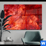 Acrylglasbild Liquid Marmor Rot Querformat Produktvorschau mit dem Bild Liquid Marmor rot im Format Querformat.