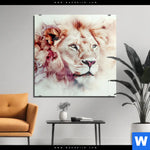 Acrylglasbild Loewe Im Farbenspiel Quadrat Produktvorschau mit dem Bild Löwe im Farbenspiel im Format Quadrat.