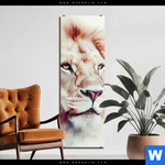 Acrylglasbild Loewe Im Farbenspiel Schmal Produktvorschau mit dem Bild Löwe im Farbenspiel im Format Schmal.