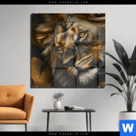 Acrylglasbild Loewenportrait Kraft Und Eleganz Quadrat Produktvorschau mit dem Bild Löwenportrait: Kraft und Eleganz im Format Quadrat.