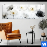 Acrylglasbild Luftige Bluetenstille Panorama Produktvorschau mit dem Bild Luftige Blütenstille im Format Panorama.